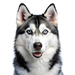 Fototapeta premium Siberian husky puppy isolated on white back ground