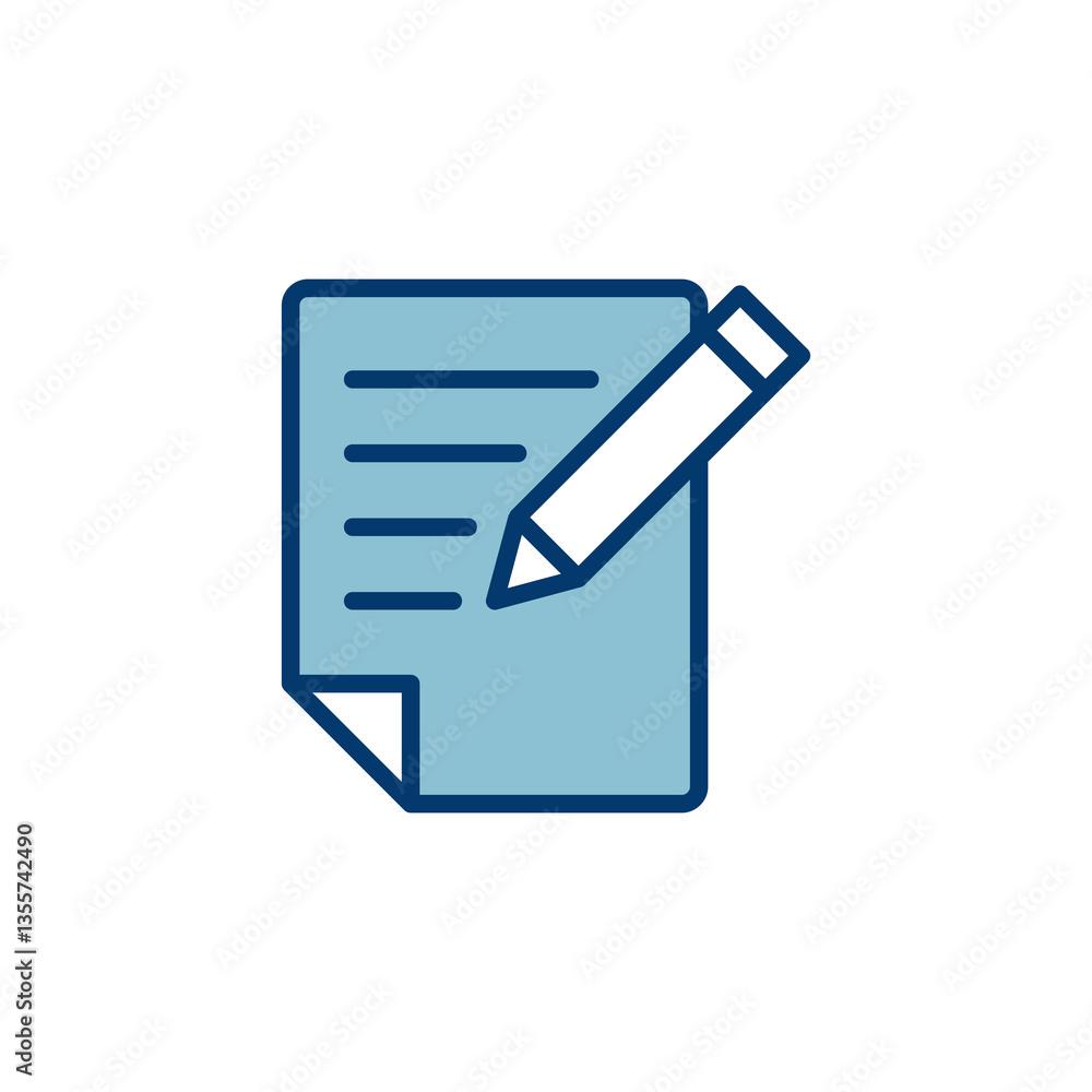 Poster note icon vector isolated on white background. taking note icon vector. edit line icon. document wri