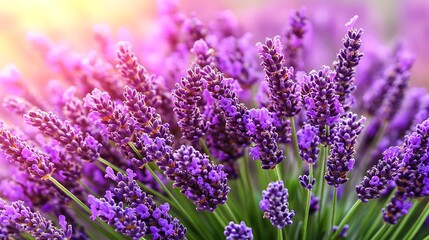 Fototapeta premium Lush Lavender Blossoms in Sunlight.