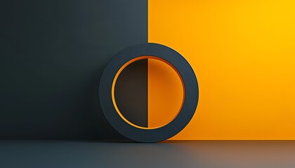 Geometric minimalist art a circle, exploring the concept infinity and continuity