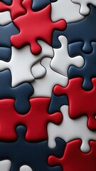 Obraz premium Interlocking mutant puzzle pieces, seamless texture, 3D illustration