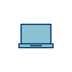 Laptop icon vector isolated on white background. Laptop vector icon
