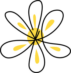  Flower Line Art Element Set