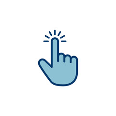Hand click icon vector isolated on white background. pointer icon vector. hand cursor icon vector