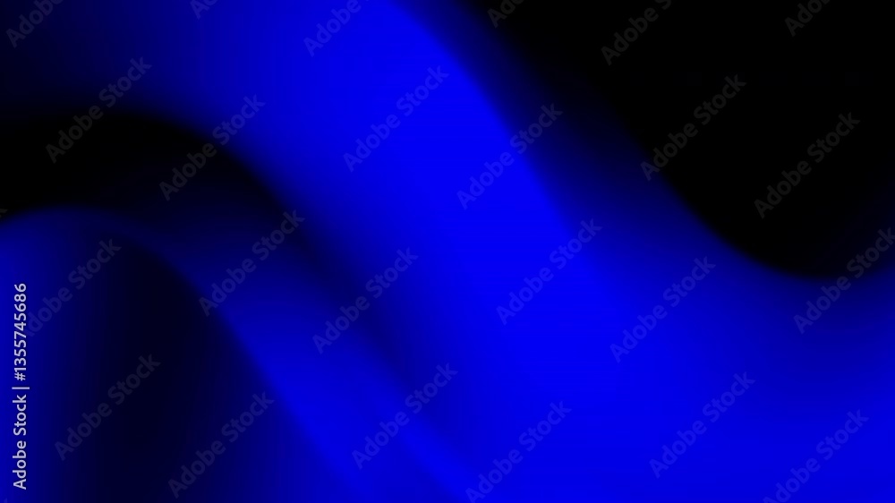 Aufkleber abstract blue gradient flowing background with dark shapes and smooth motion