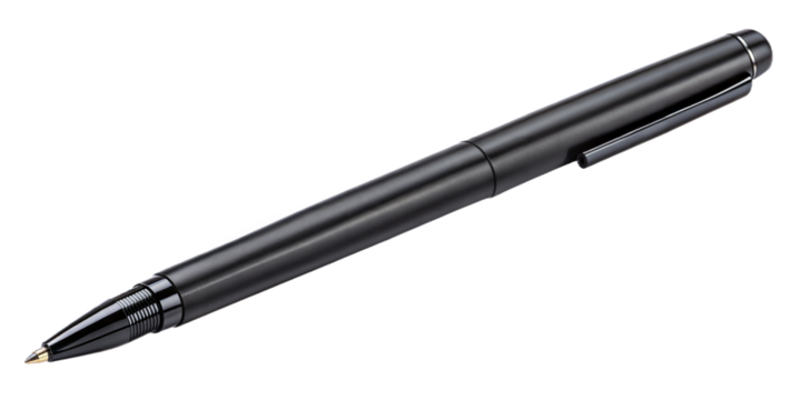 Black pen isolated on transparent background. Png