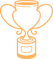 Trophy Lineart Icon Element Set