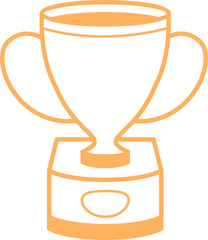 Trophy Lineart Icon Element Set