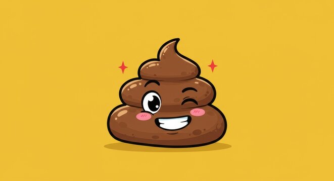 recommend clip art: Smiling Poop Emoji Cartoon Character Illustration