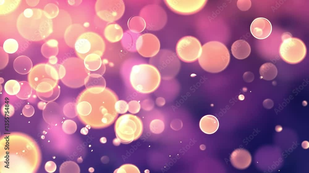Poster glowing orb fantasy: a vibrant abstract image with a cascade of glowing orbs, creating an ethereal a