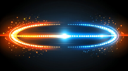 Fototapeta premium Futuristic neon lights in dynamic abstract design