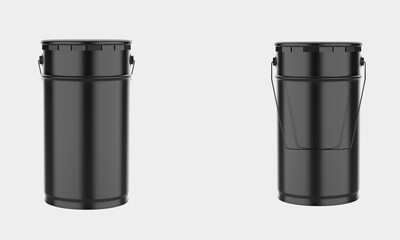 paint box ioslated on white background. 3d illustration