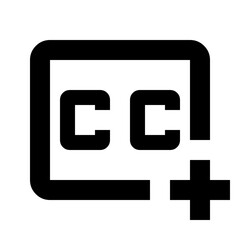 Fototapeta premium Caption Add Icon