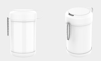 Matte Wipes Tube Mockup Isolated On White Background