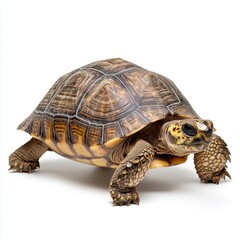 Obraz premium Elegant Turtle on White Background