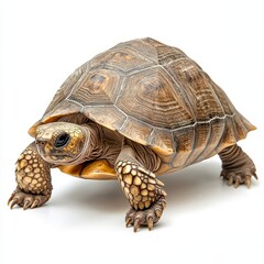 Obraz premium Realistic Turtle on White Background