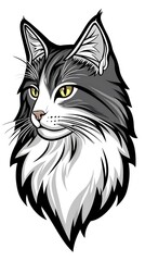 Obraz premium Cat Portrait Illustration