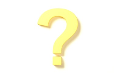 3D素材_クエスチョンマーク_黄色