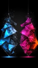 Abstract Crystal Structures Hanging.