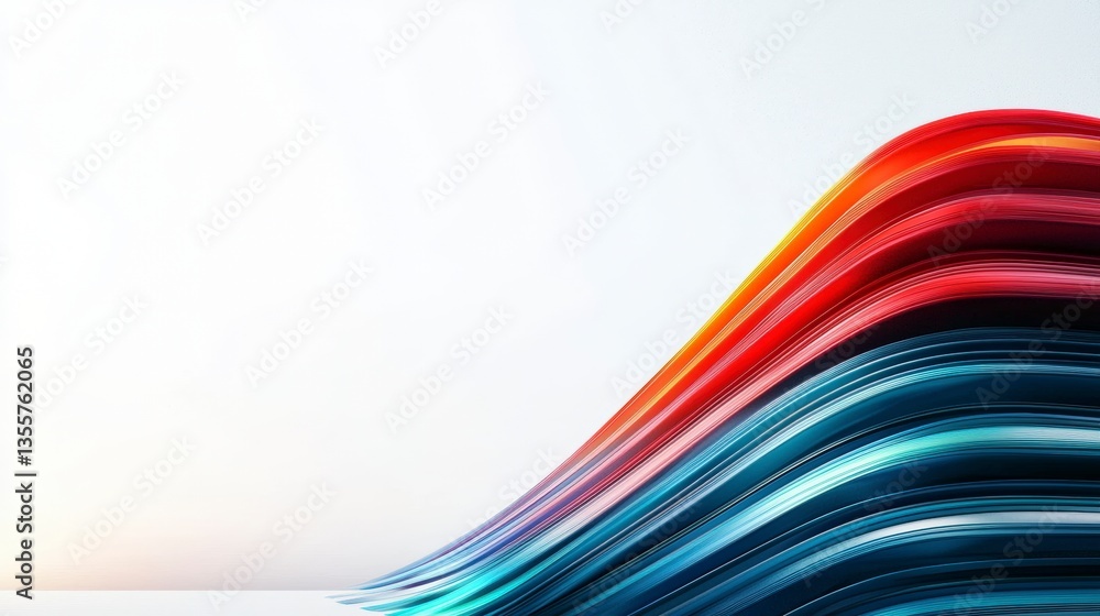 Poster abstract colorful swirling lines modern background design element