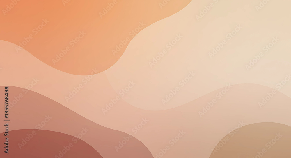 Aufkleber abstract background with soft peach and cream gradient
