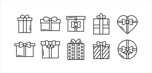 Gift Box Icon Set