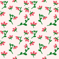 Floral in summer, seamless ,patterns, pink
