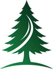 Obraz premium Evergreen pine tree, designed with artistic flair.