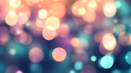 Obraz premium Soft bokeh lights in pastel colors and blurred background
