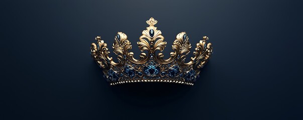 Crown design with royal color schemes, perfect for luxury brands or regal-themed events