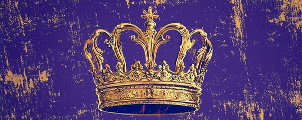 Crown design with royal color schemes, perfect for luxury brands or regal-themed events