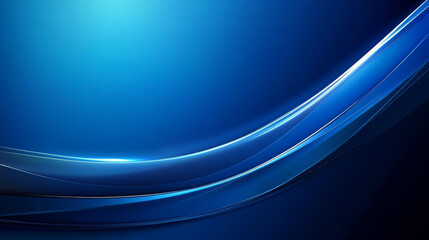 Naklejka premium Smooth gradient blue background with elegant curves