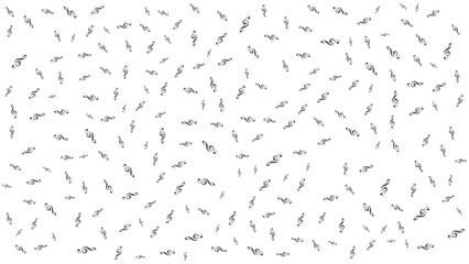 monochrome musical notes chord seamless pattern background vector