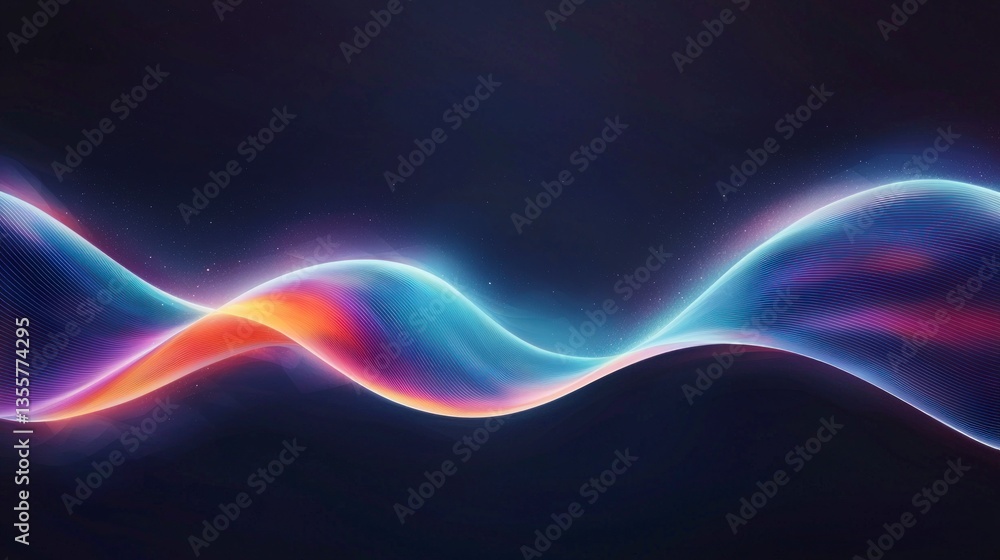 Poster abstract colorful wave background vibrant design for tech website and presentation