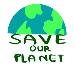 Draw the world symbol, green, globe, text