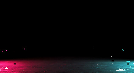 Abstract dark background with pink and blue reflections