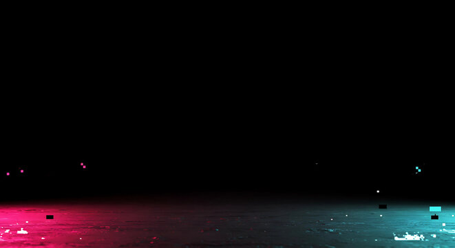 Abstract dark background with pink and blue reflections