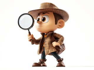Detective adventure character animated scene fun environment close-up