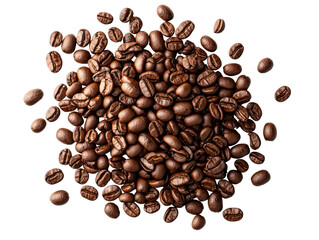 Aromatic Roasted Coffee Beans Scattered Rich Brown Caffeine Energy Beverage