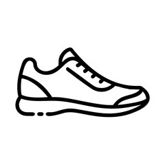 Running Shoe Icon in Simplistic Style on White Background  