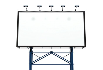 Obraz premium Empty Illuminated Billboard Ready for Advertising Campaigns