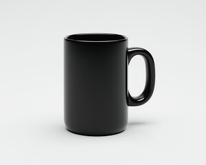 Black Mug with White Background.