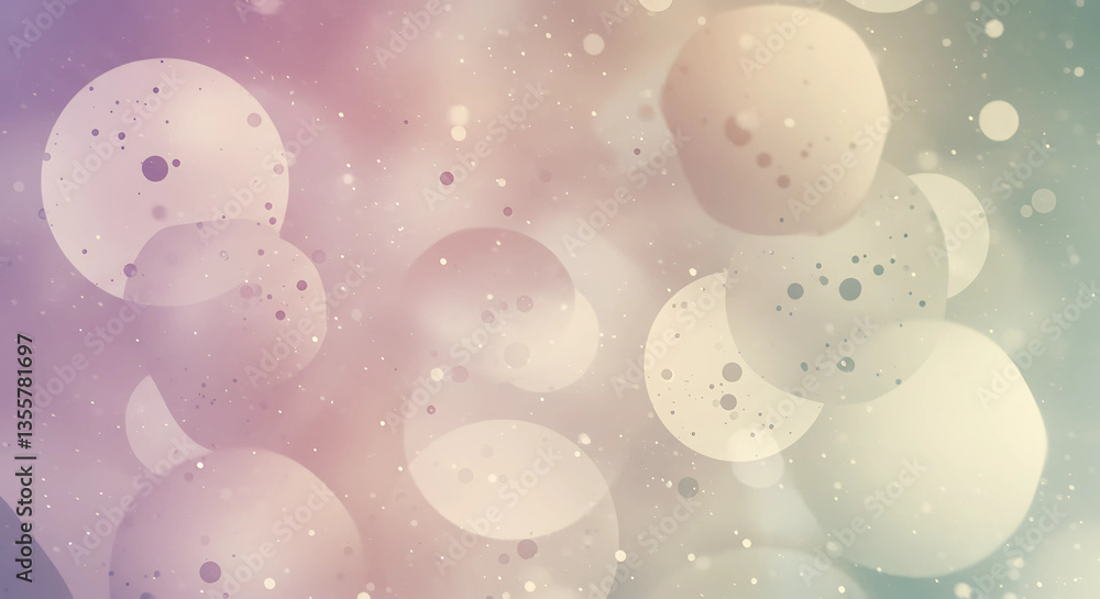 Aufkleber abstract background with blurred circles and small dots