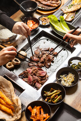 delicious food in asian restaurant 