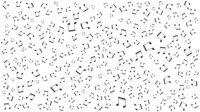 monochrome musical notes chord seamless pattern background vector