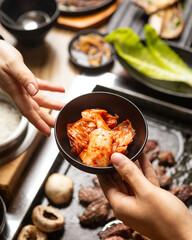 delicious food in asian restaurant 