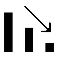 Decreasing Bar Vector Glyph Icon Design