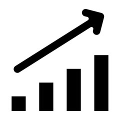 Elevating Bar Vector Glyph Icon Design