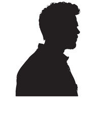 "Silhouette of a Standing Man – Minimalist Male Profile"