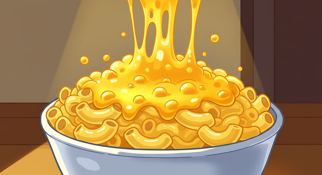 mac and cheese with melted cheese clip art preview